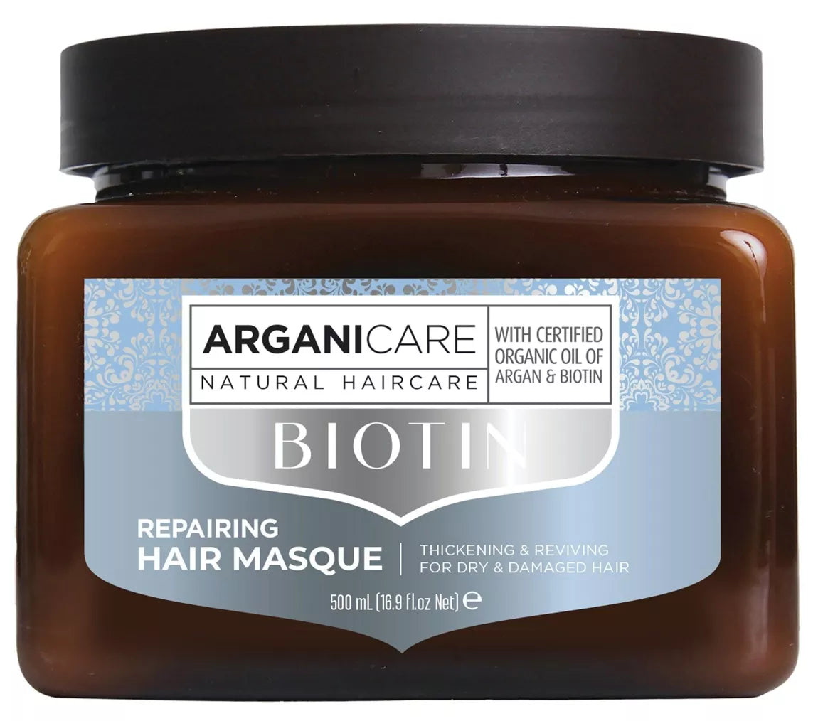 ARGANICARE Masque hydratant et réparateur à la Biotine - Cheveux secs et abîmés